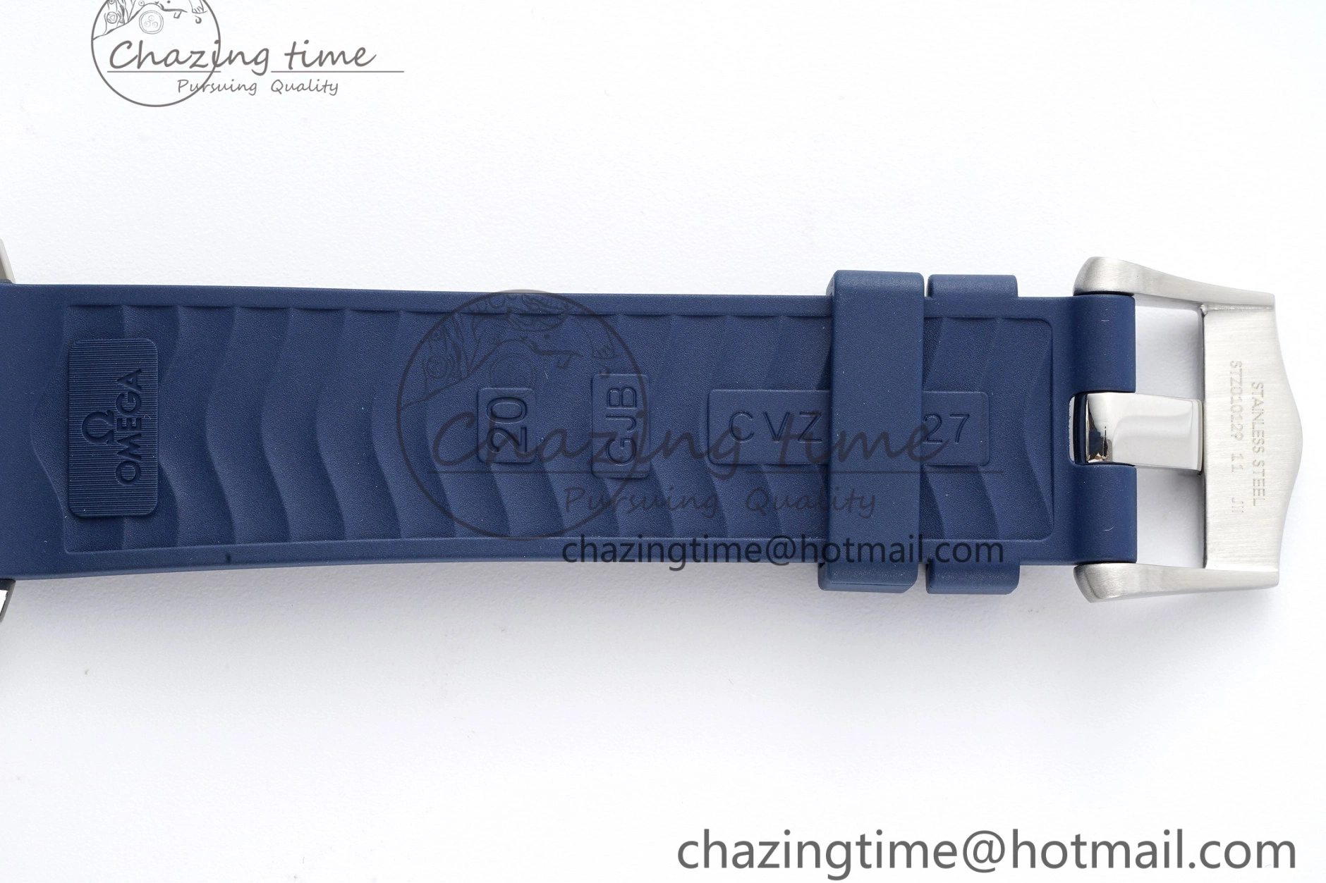 0328 Fashionable Seamaster Diver 300M ZF 1:1 Best Edition Blue Ceramic Blue Dial on Blue Rubber Strap A 7822